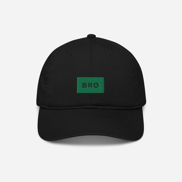 Organic Baseball Cap - BLACK - BRO (green)