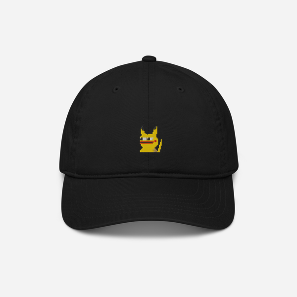 Organic Baseball Cap - Black - Pepekachu
