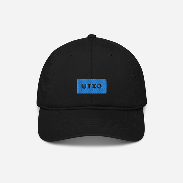 Organic Baseball Cap - Black - UTXO (blue)