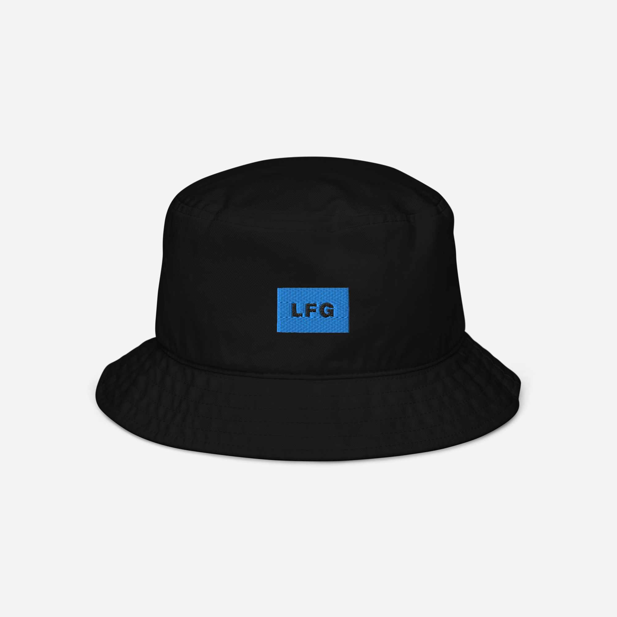 Organic Bucket Hat - Black - LFG (blue)