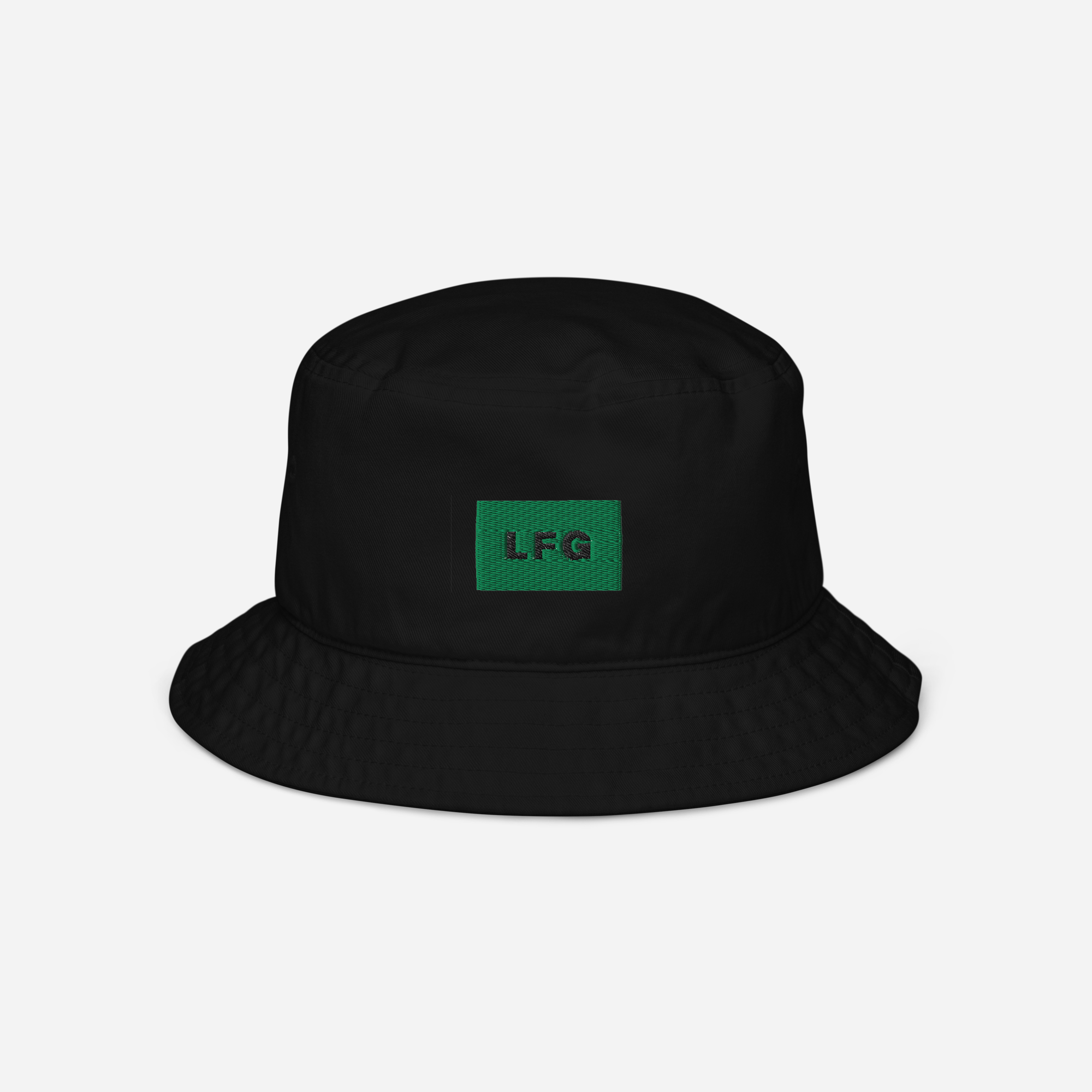 Organic Bucket Hat - Black - LFG (green)