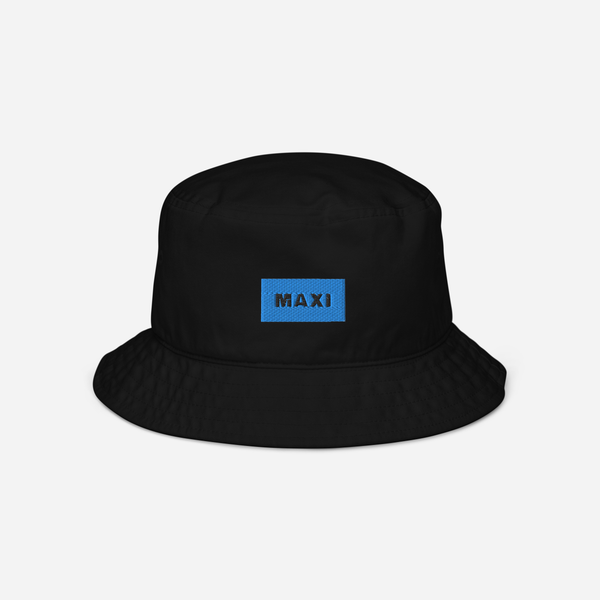 Organic Bucket Hat - Black - MAXI (blue)