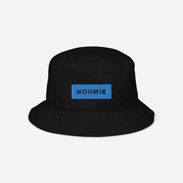 Organic Bucket Hat - Black - NORMIE (blue)
