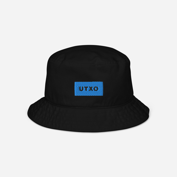 Organic Bucket Hat - Black - UTXO (blue)