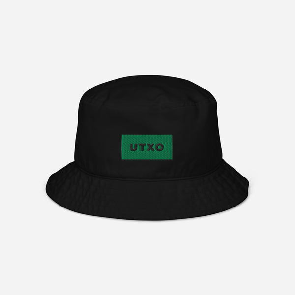 Organic Bucket Hat - Black - UTXO (green)