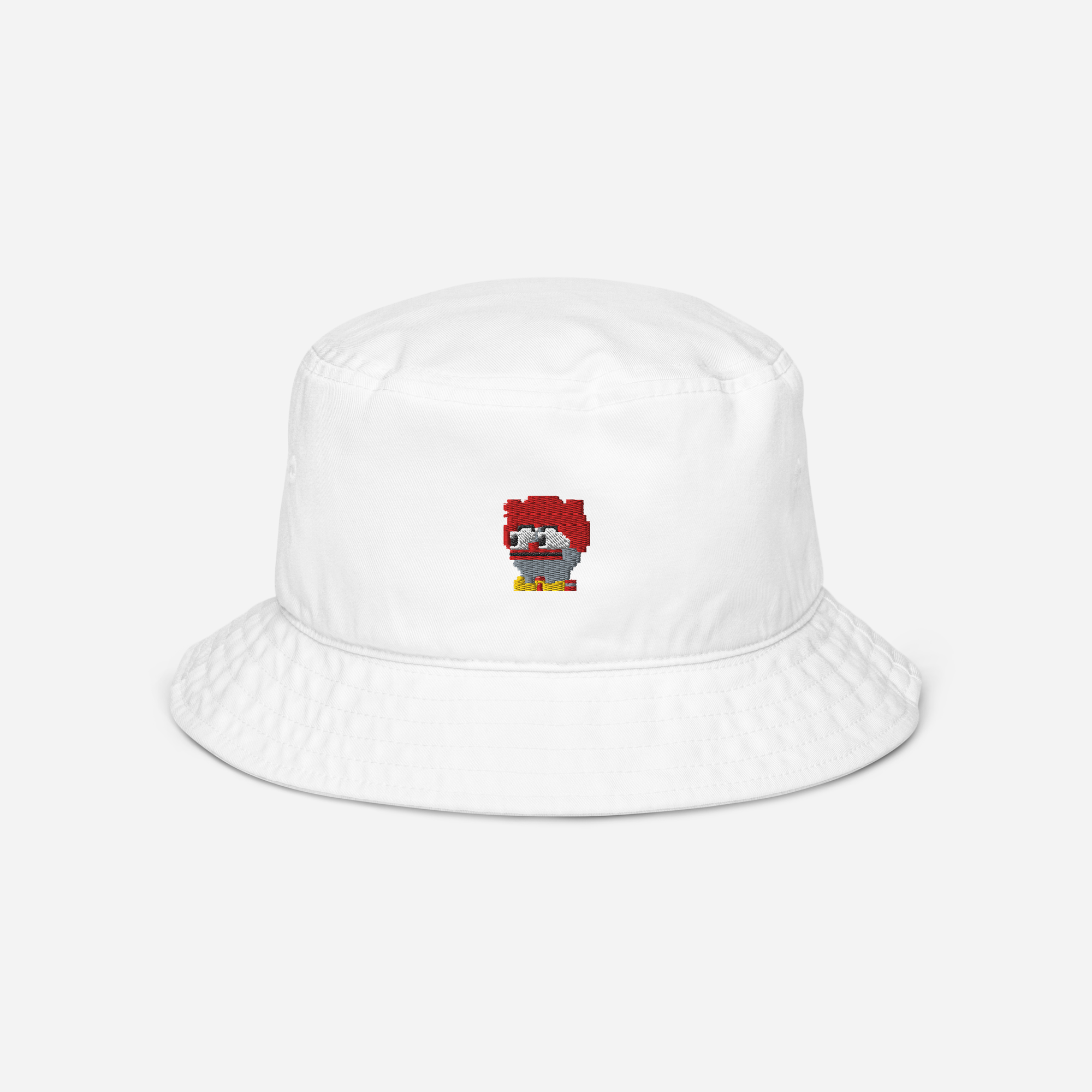 Organic Bucket Hat - WHITE - Clownpepe