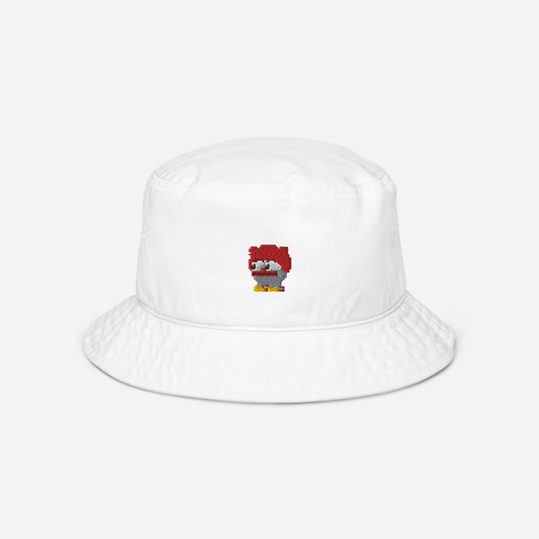 Organic Bucket Hat - WHITE - Clownpepe