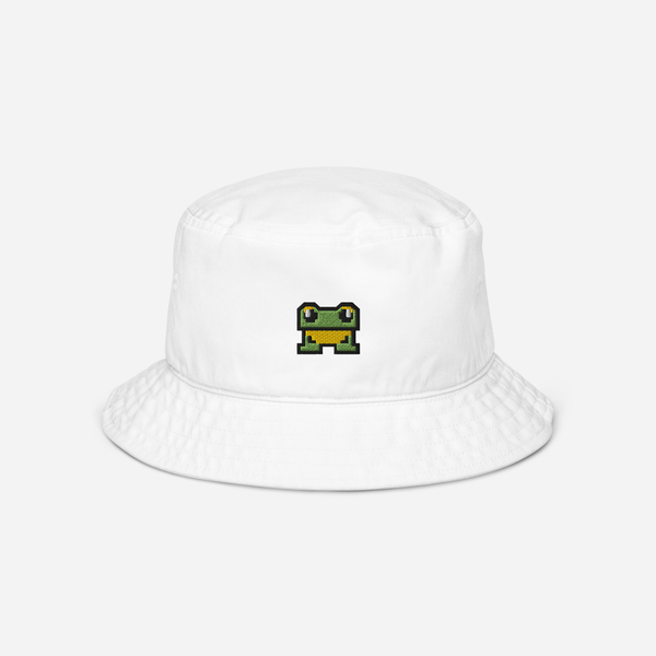 Organic Bucket Hat - WHITE - FrogFolio