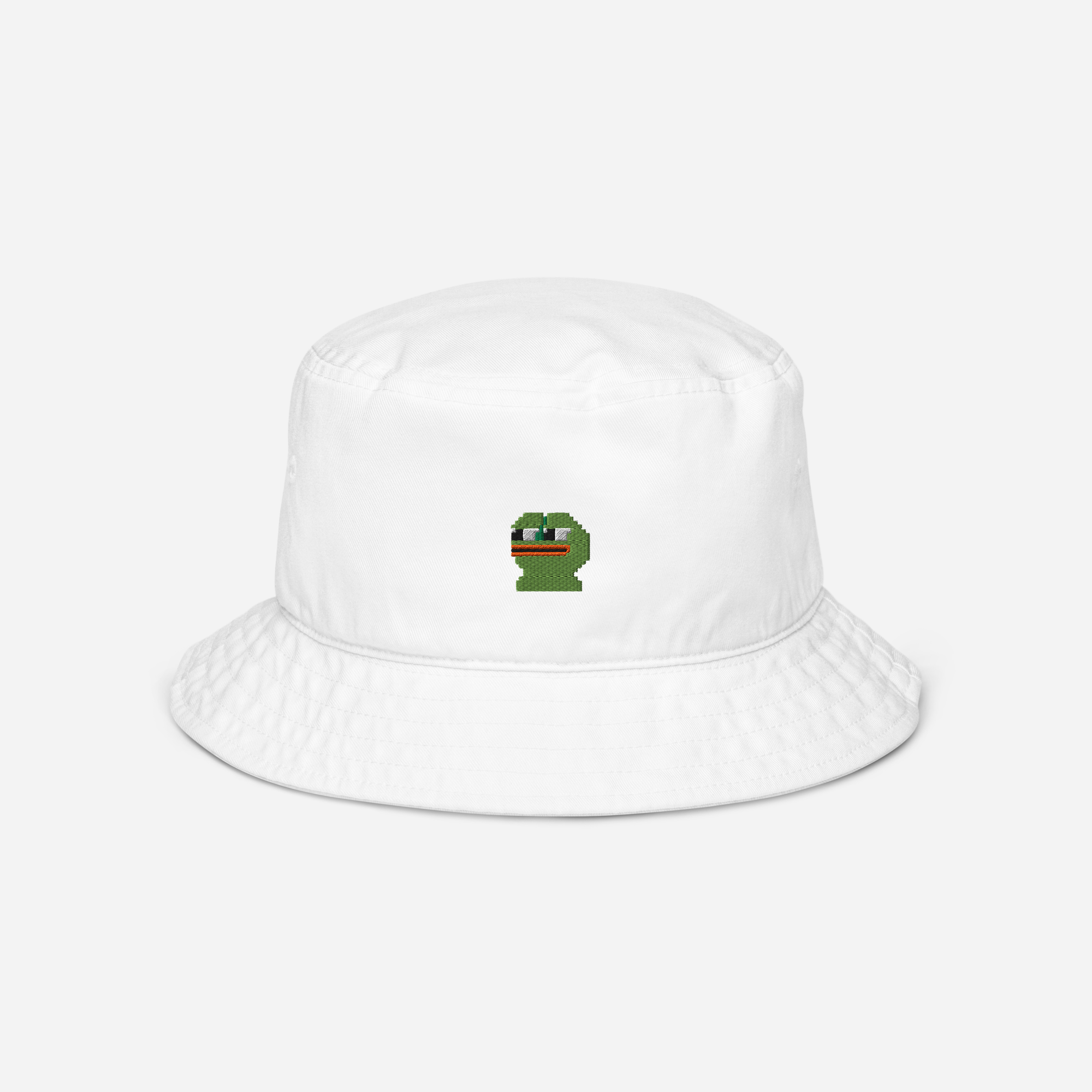Organic Bucket Hat - WHITE - Pepe