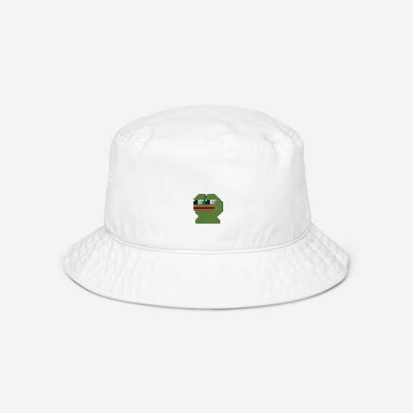 Organic Bucket Hat - WHITE - Pepe
