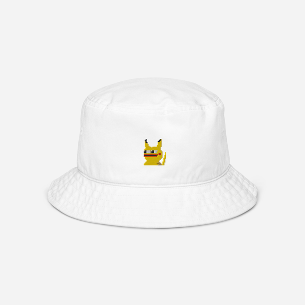 Organic Bucket Hat - WHITE - Pepekachu