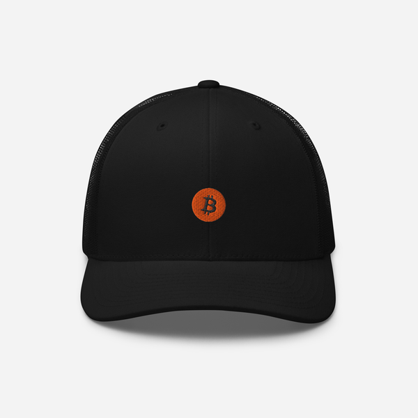 Retro Trucker Hat - Black - BTC