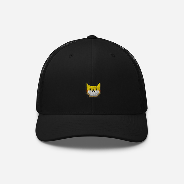 Retro Trucker Hat - Black - Catoshi