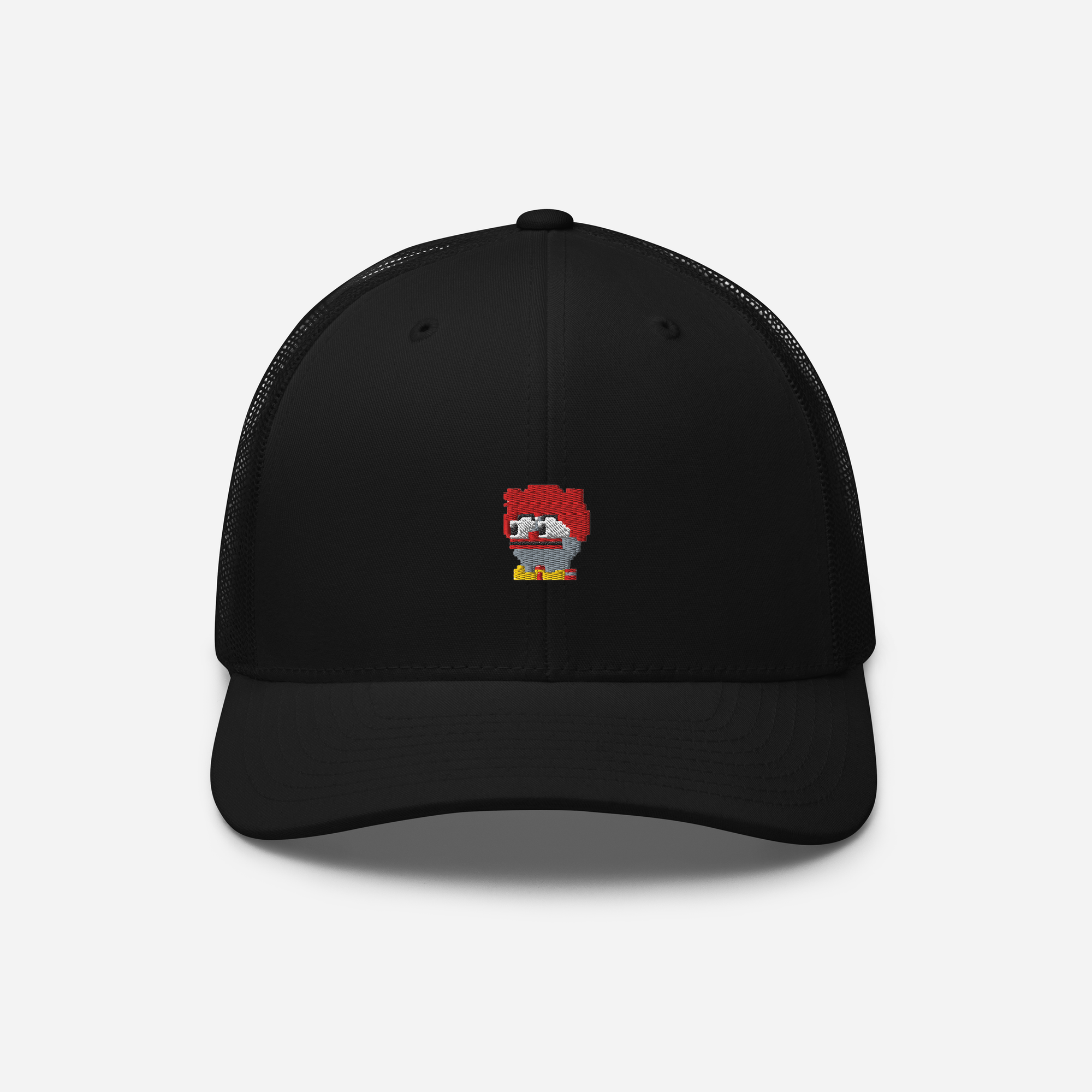 Retro Trucker Hat - Black - Clownpepe