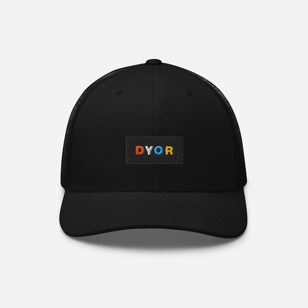 Retro Trucker Hat - BLACK - DYOR