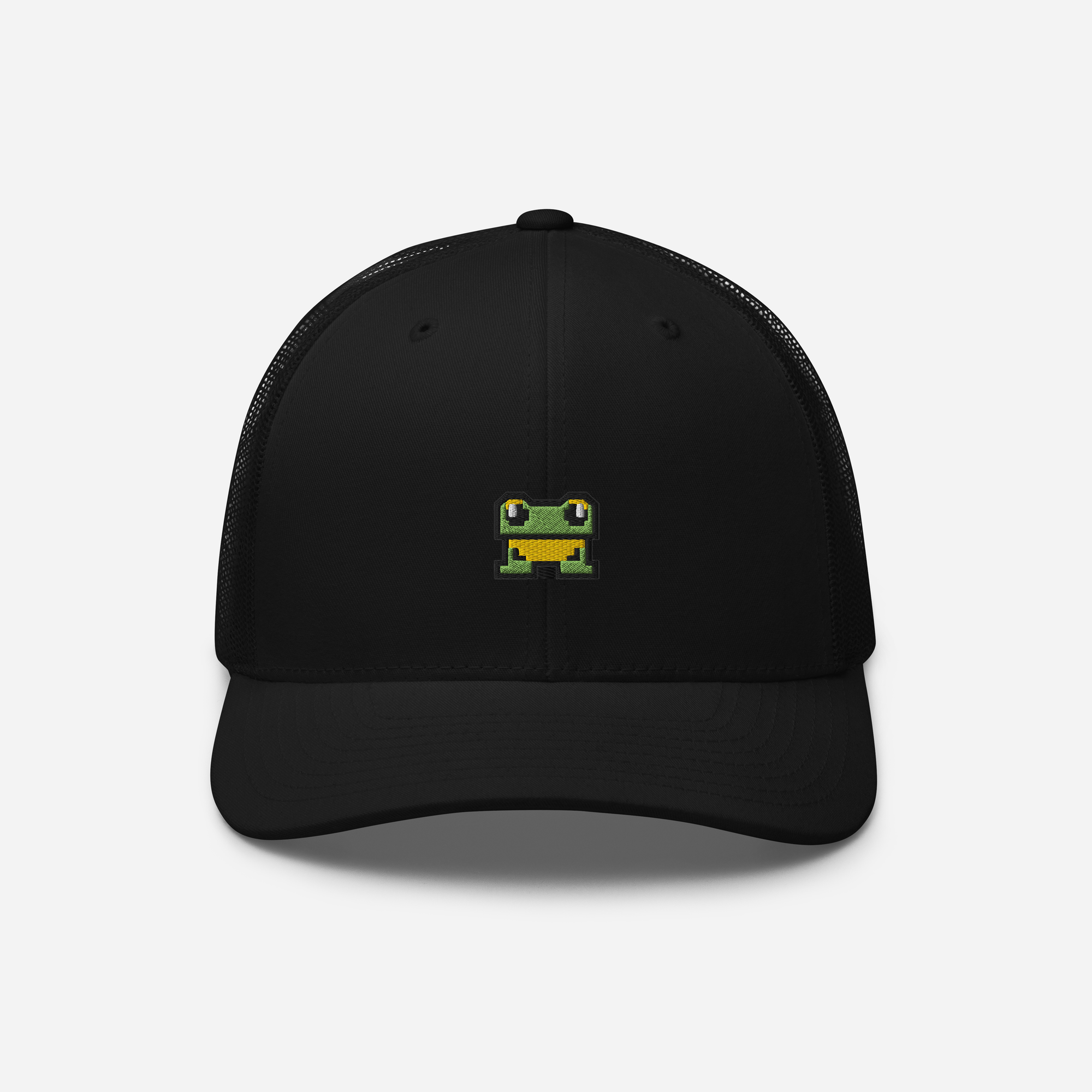 Retro Trucker Hat - Black - FrogFolio