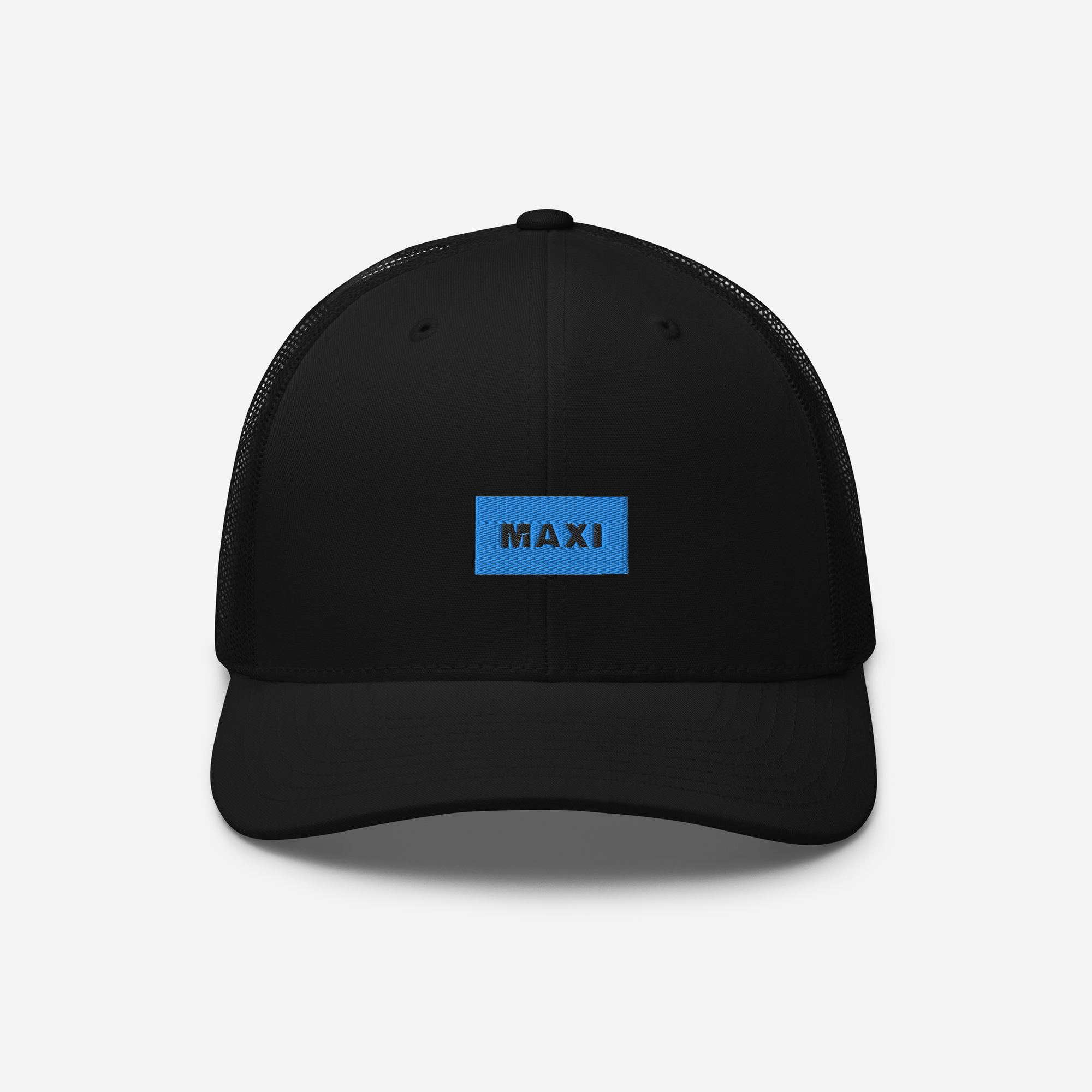 Retro Trucker Hat - Black - MAXI (blue)