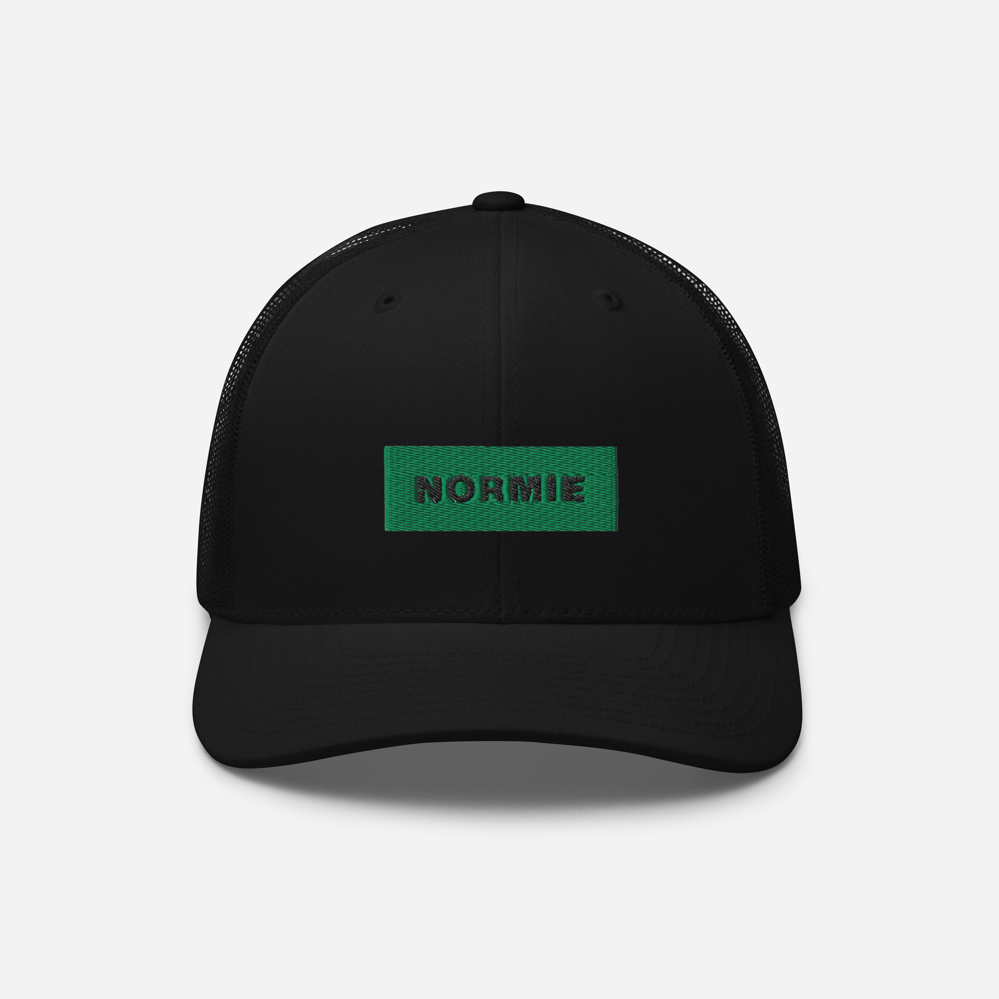 Retro Trucker Hat - BLACK - NORMIE (green)