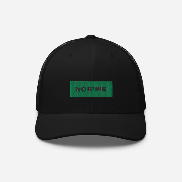 Retro Trucker Hat - BLACK - NORMIE (green)