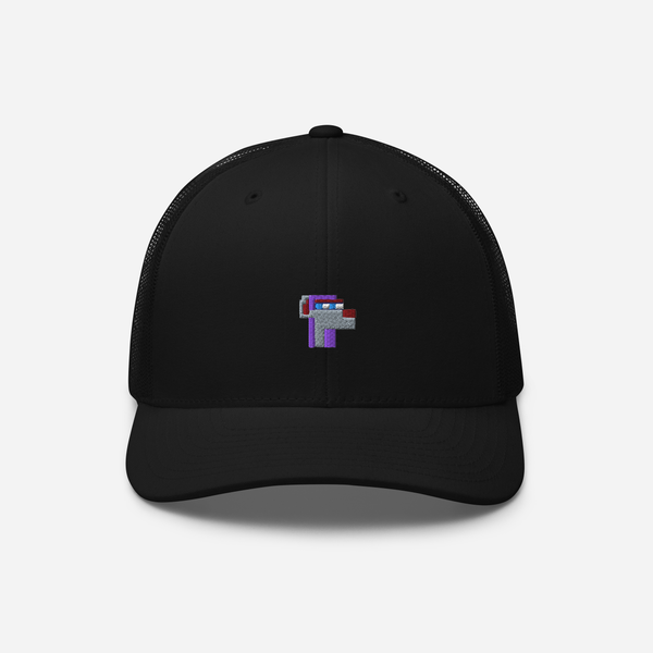 Retro Trucker Hat - Black - NodeDog