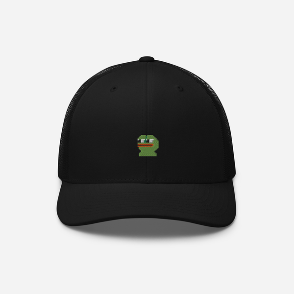 Retro Trucker Hat - Black - Pepe