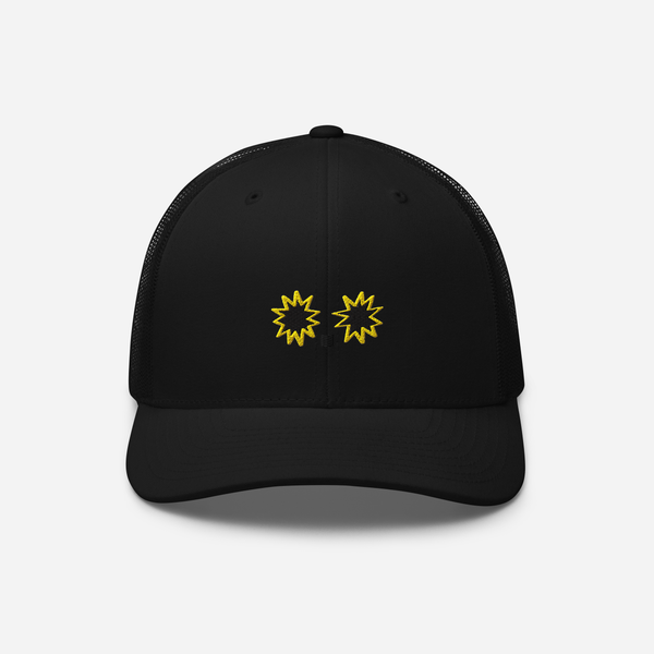 Retro Trucker Hat - Black - StarsEyes