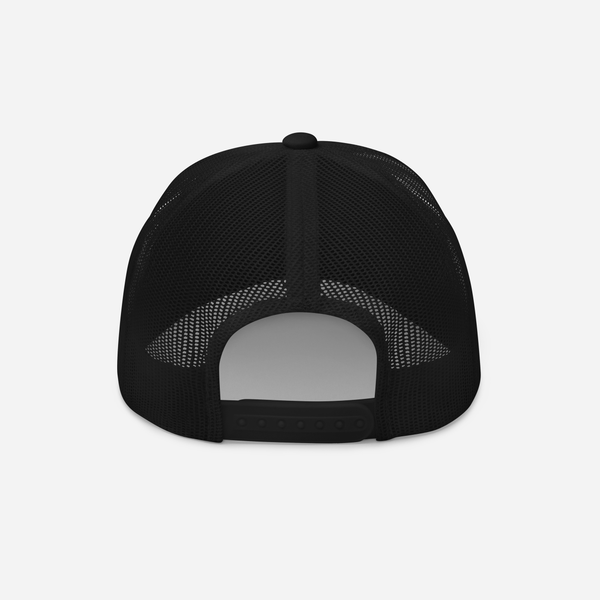 Retro Trucker Hat - Black - Rainbow