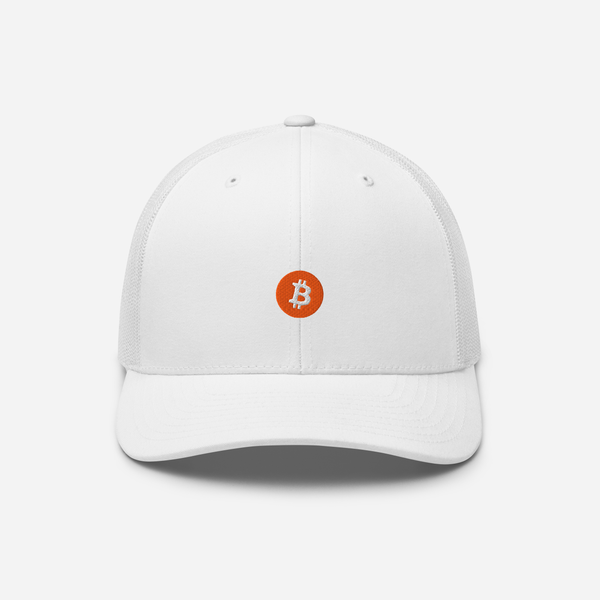 Retro Trucker Hat - White - BTC