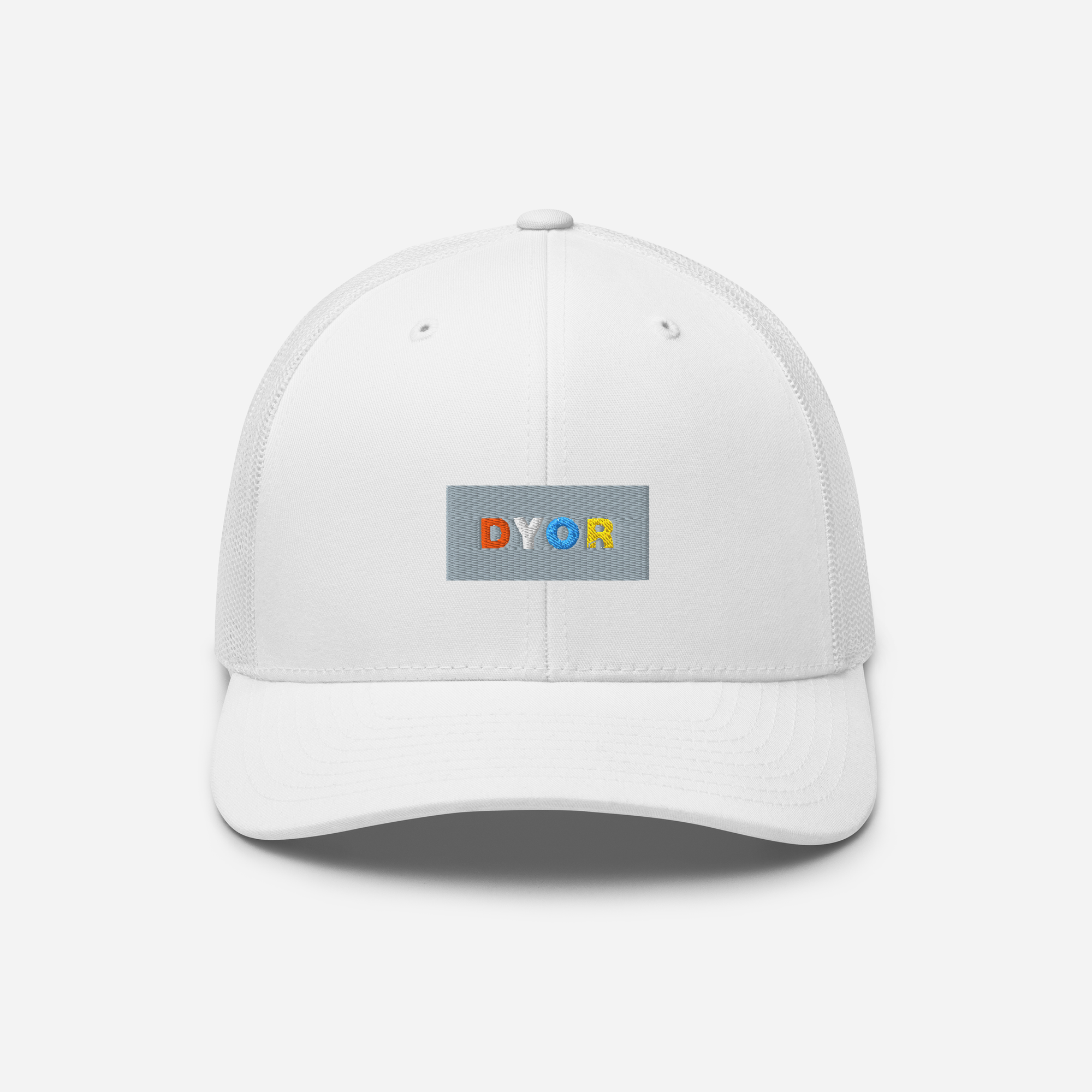 Retro Trucker Hat - White - DYOR