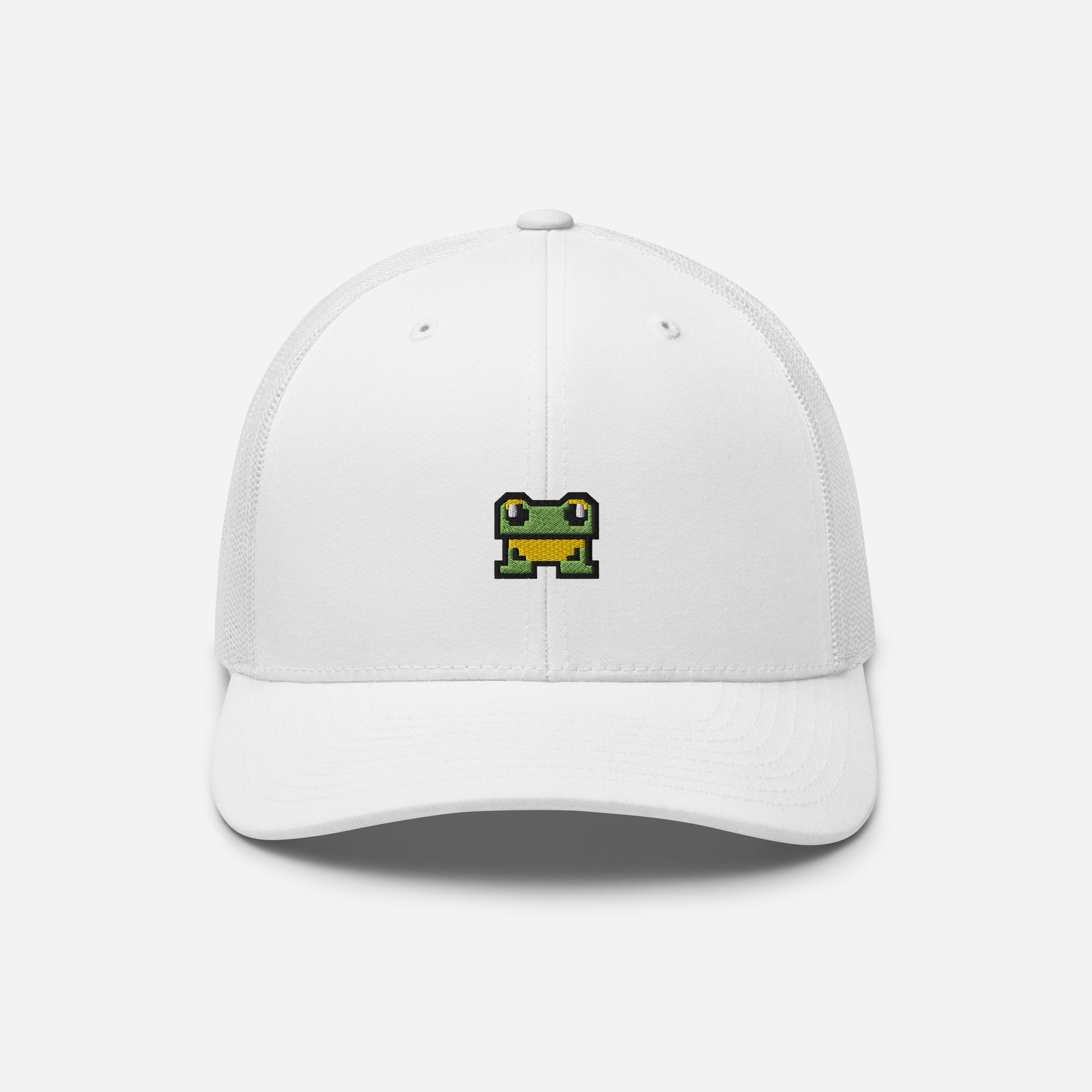 Retro Trucker Hat - White - FrogFolio