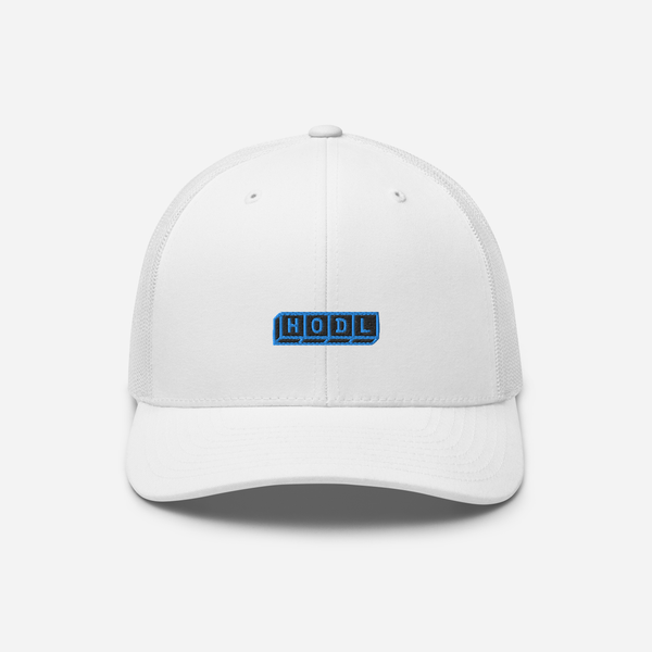 Retro Trucker Hat - White - HODL