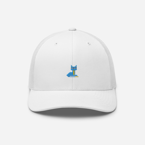 Retro Trucker Hat - White - NodeCat