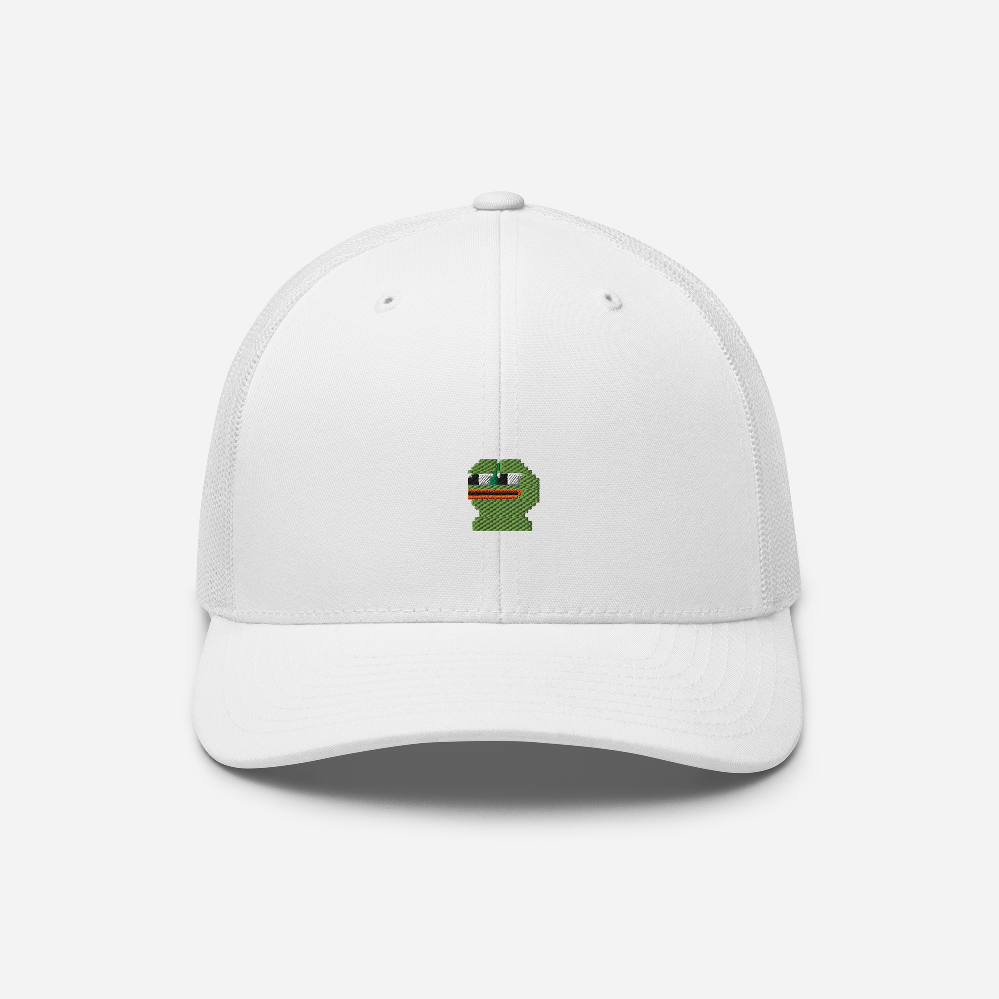 Retro Trucker Hat - White - Pepe