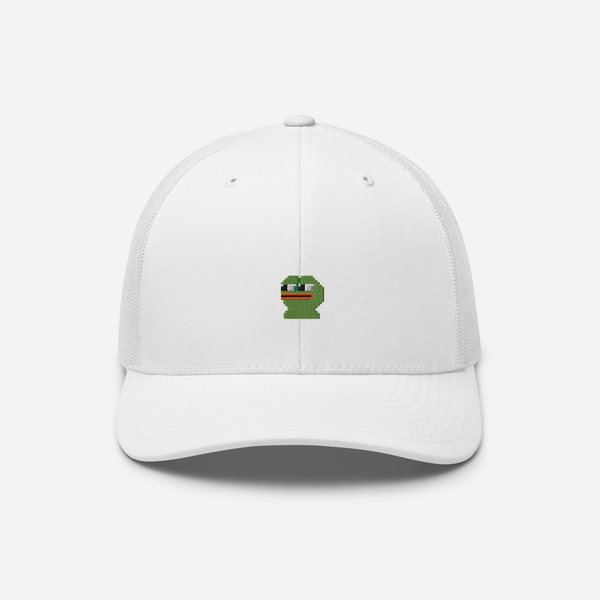 Retro Trucker Hat - White - Pepe