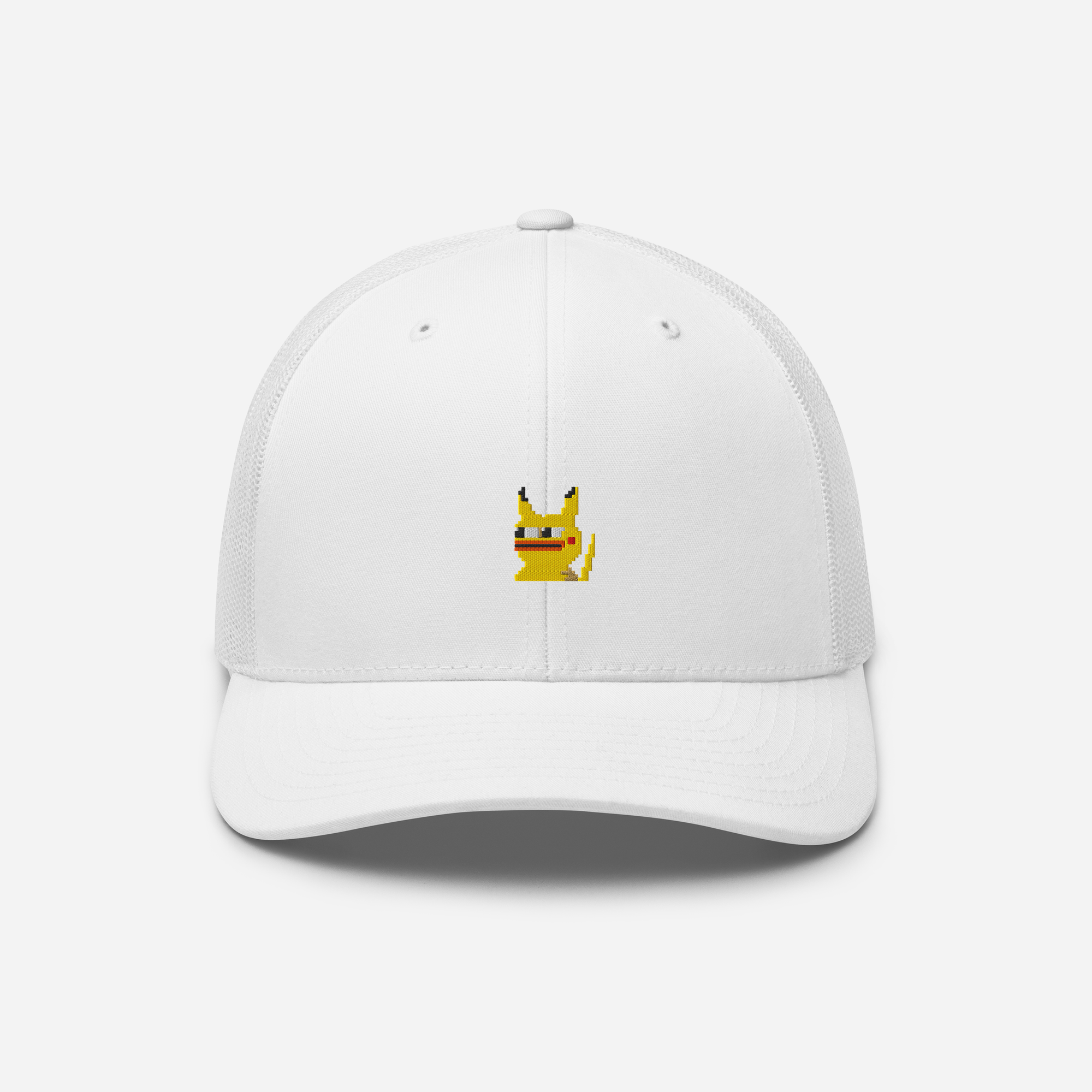 Retro Trucker Hat - White - Pepekachu