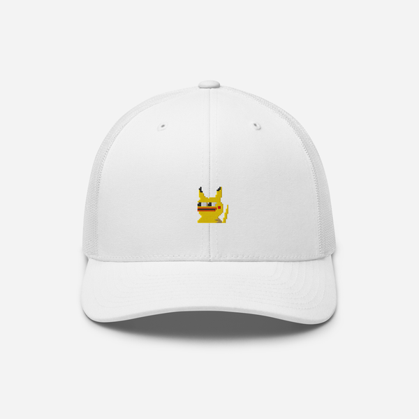 Retro Trucker Hat - White - Pepekachu
