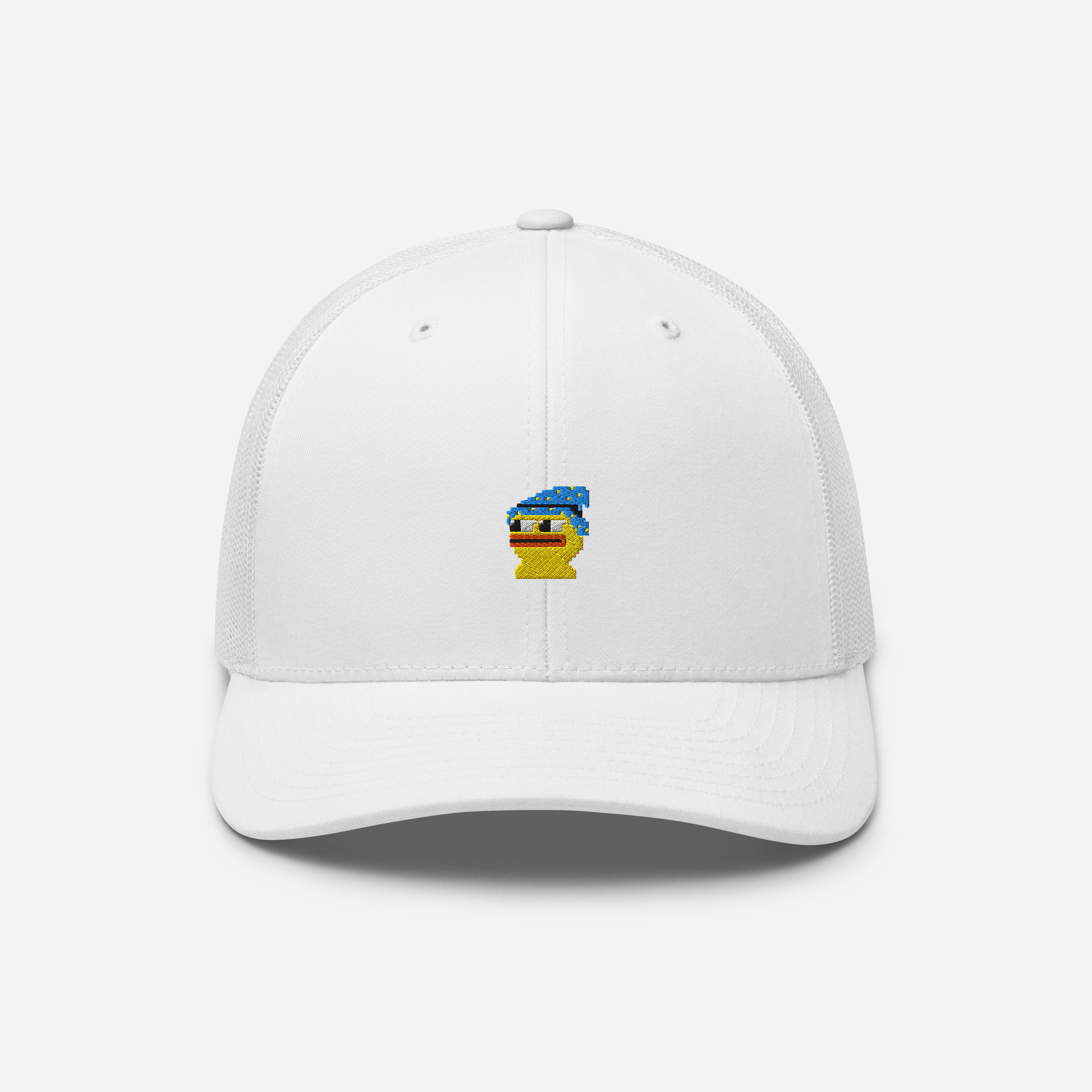 Retro Trucker Hat - White - Pepewizard