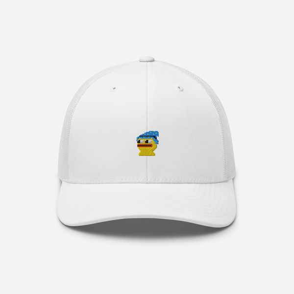 Retro Trucker Hat - White - Pepewizard