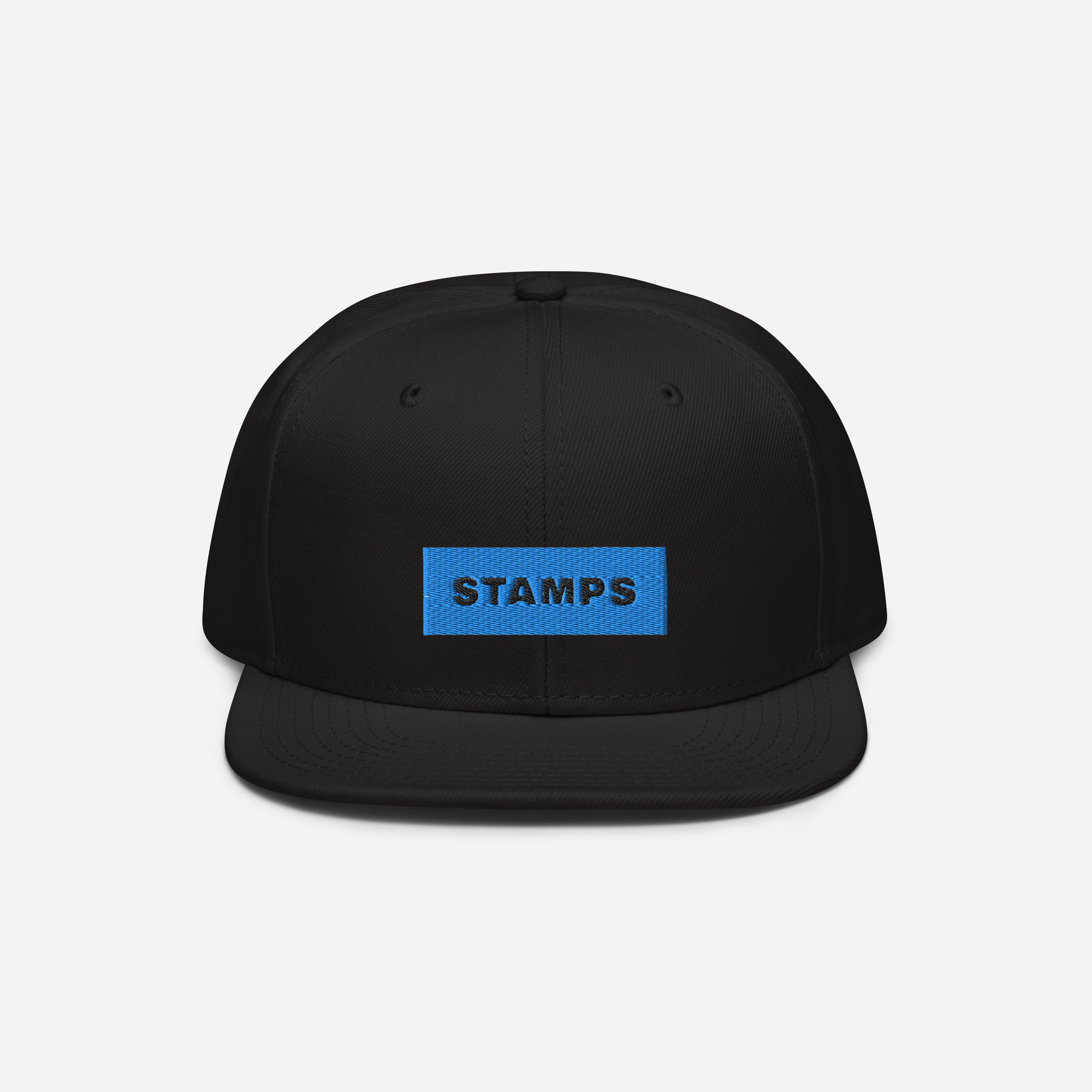 Snapback - Black - STAMPS (blue)