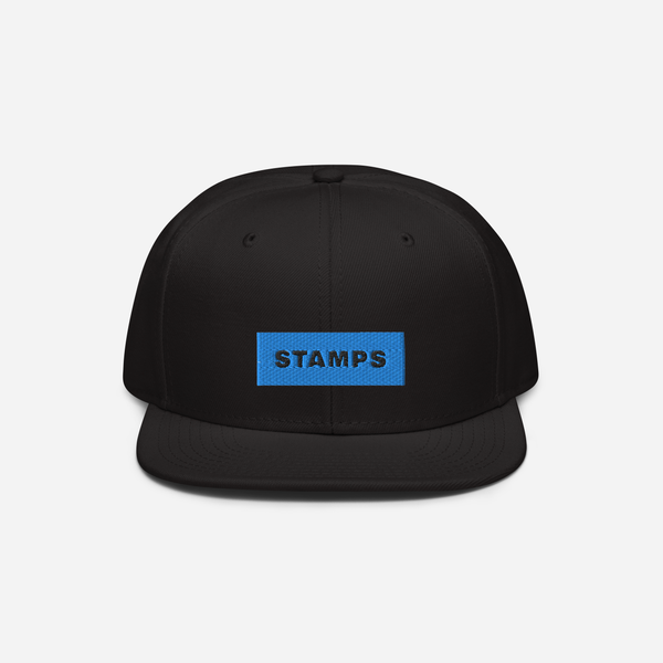 Snapback - Black - STAMPS (blue)