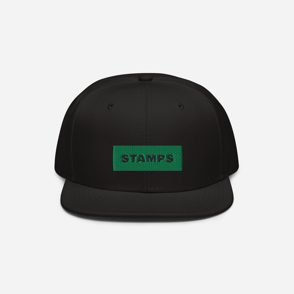 Snapback - Black - STAMPS (green)
