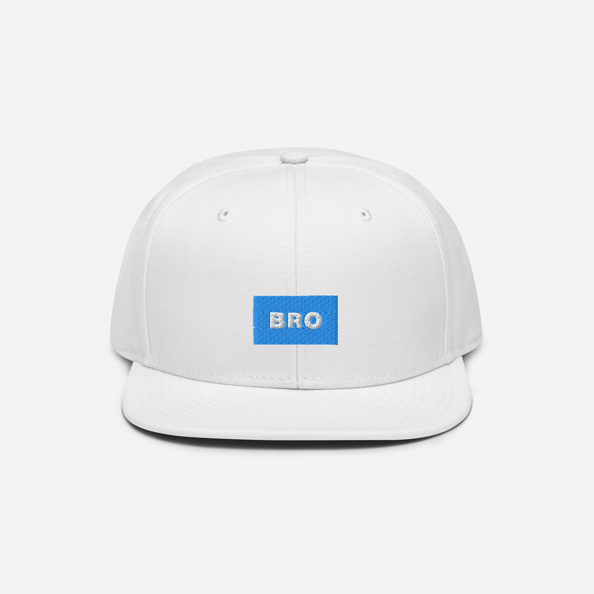 Snapback - White - BRO (blue)