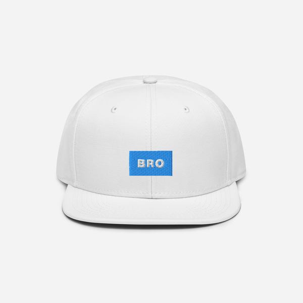 Snapback - White - BRO (blue)