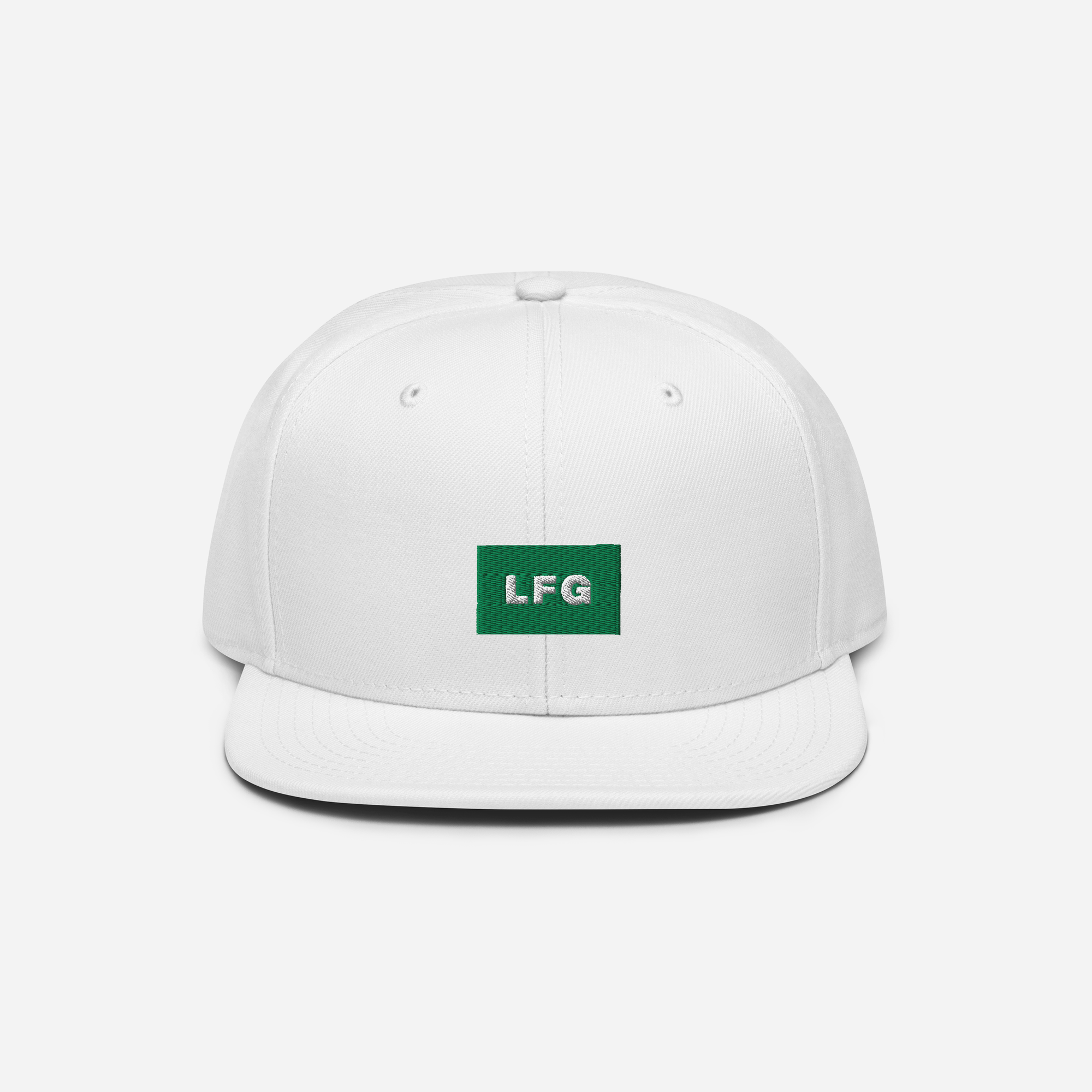 Snapback - White - LFG (green)