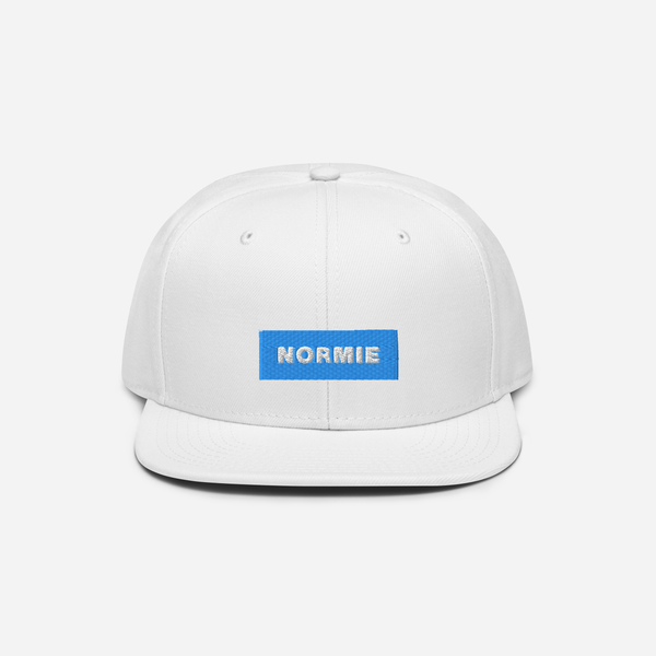 Snapback - White - NORMIE (blue)