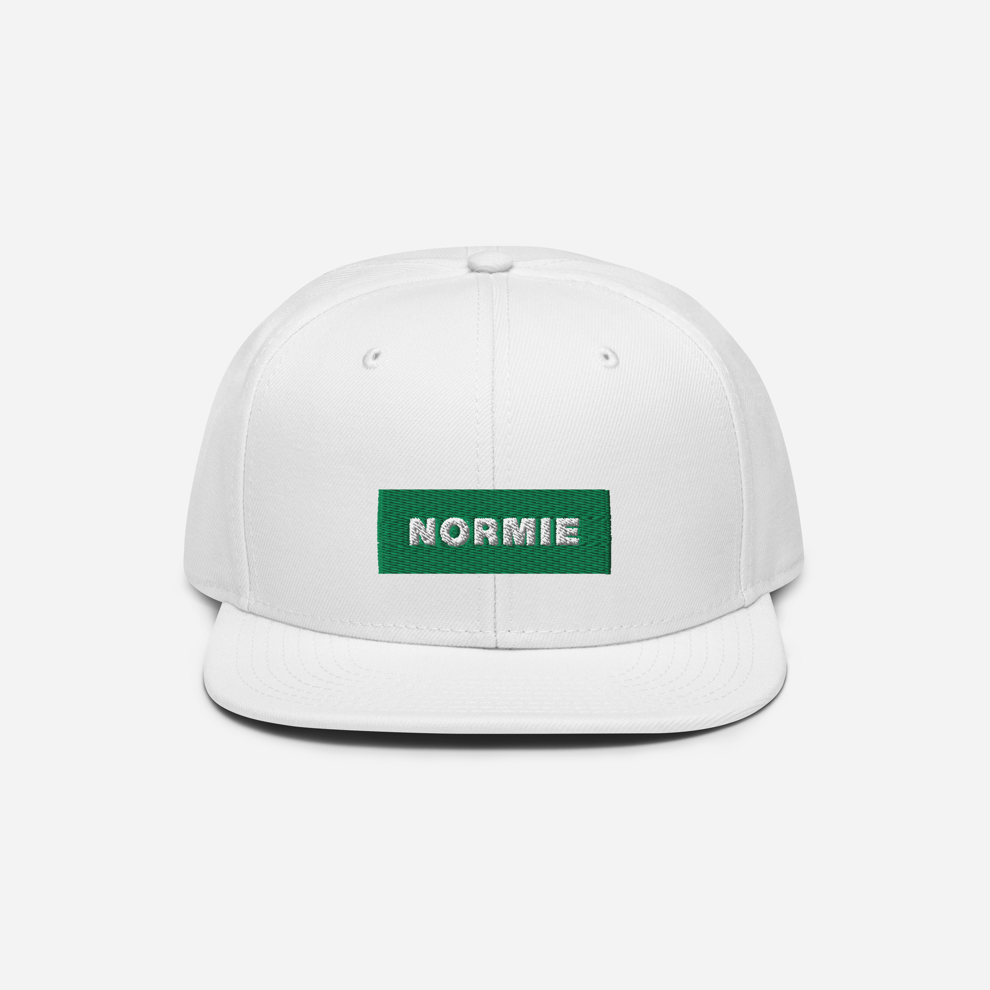 Snapback - White - NORMIE (green)