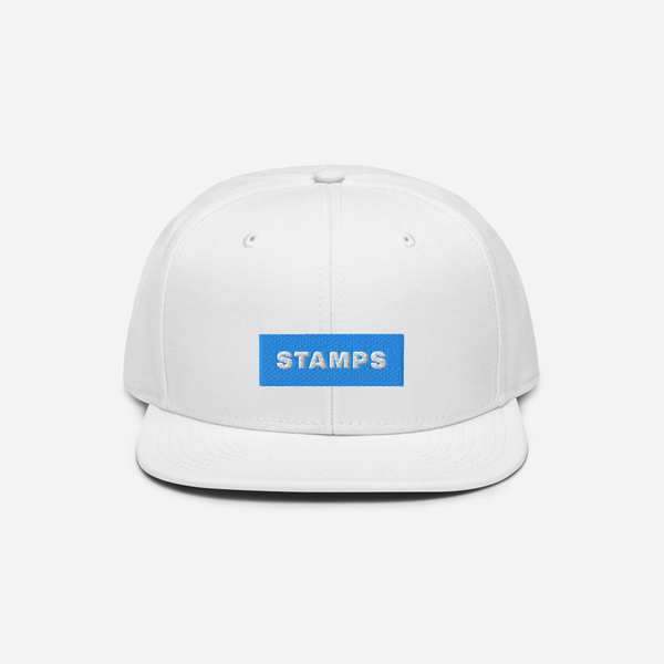 Snapback - White - STAMPS (blue)