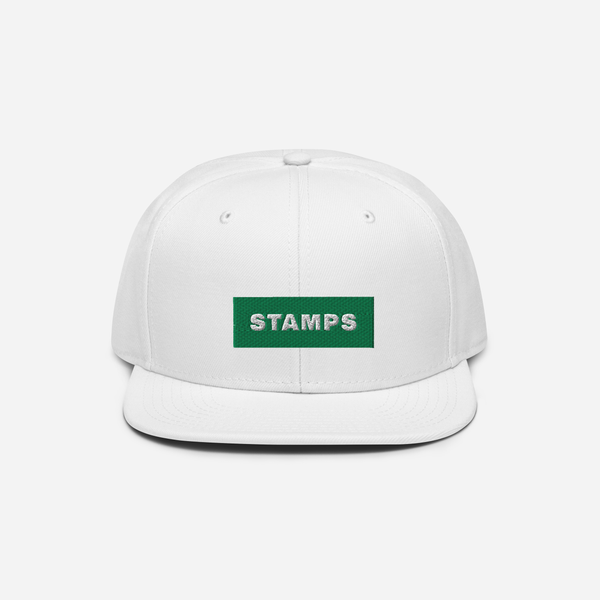 Snapback - White - STAMPS (green)