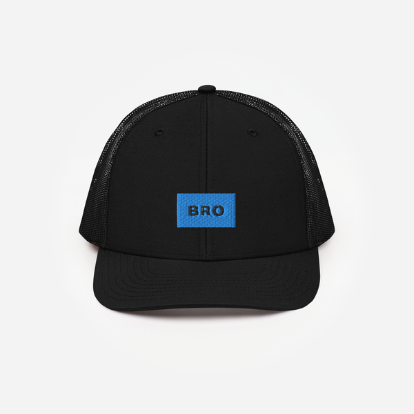 Snapback Trucker Cap - BLACK - BRO (blue)