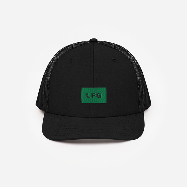 Snapback Trucker Cap - Black - LFG (green)